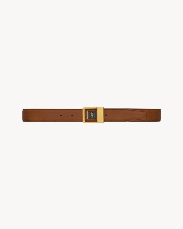 생로랑 가죽 LA 66 버클 벨트 CALFSKIN LEATHER, BRASS