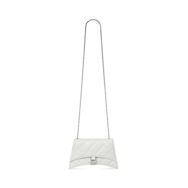 발렌시아가 여성 옵틱 화이트 퀼팅 크러쉬 Xs 체인 백 736016210J09001
