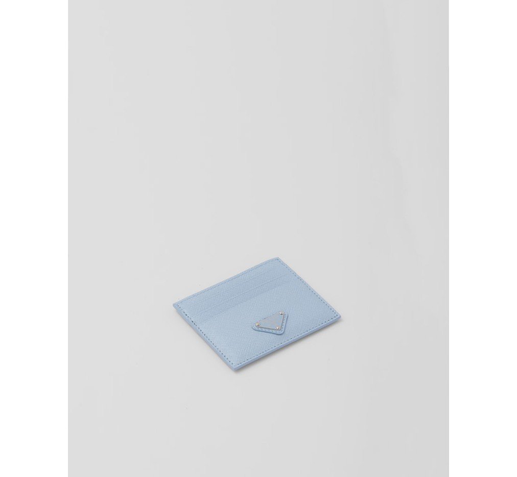 프라다 사피아노 가죽 카드 홀더 옅은 파란색 1MC025_QHH_F0EMZ - 이미지 2