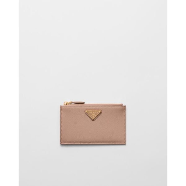 프라다 사피아노 가죽 카드 홀더 파우더 핑크 1MC086_QHH_F0236