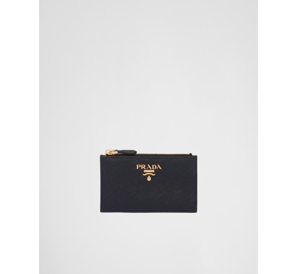 프라다 사피아노 가죽 카드 홀더 블랙/히비스커스 1MC086_ZLP_F061H