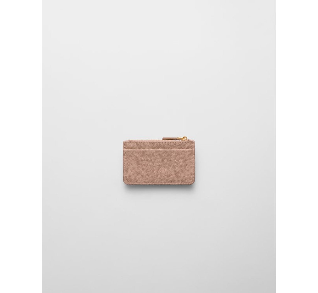 프라다 사피아노 및 매끄러운 가죽 카드 홀더 파우더 핑크 1MC038_2DYG_F0236 - 이미지 3