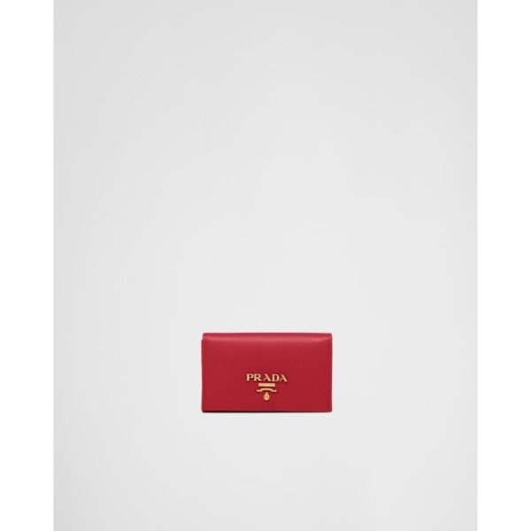 프라다 사피아노 가죽 카드 홀더 불타는 붉은색 1MC122_QWA_F068Z