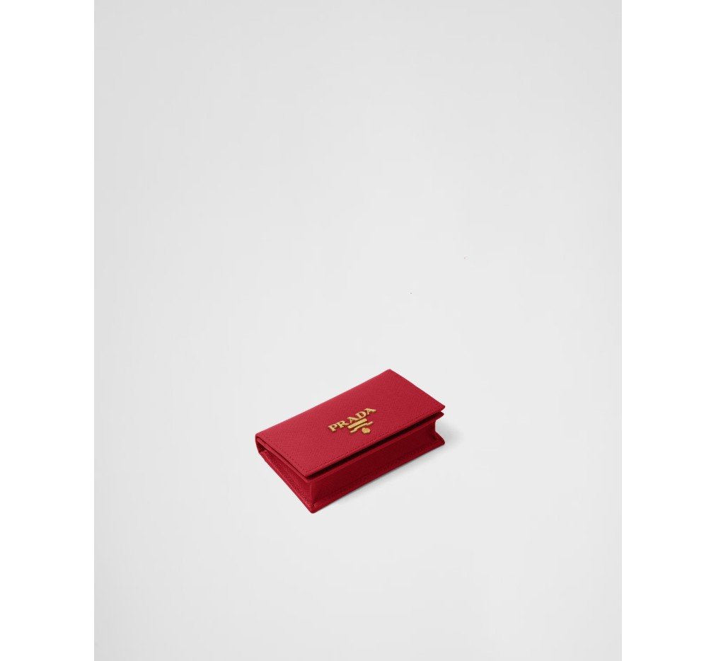 프라다 사피아노 가죽 카드 홀더 불타는 붉은색 1MC122_QWA_F068Z - 이미지 2
