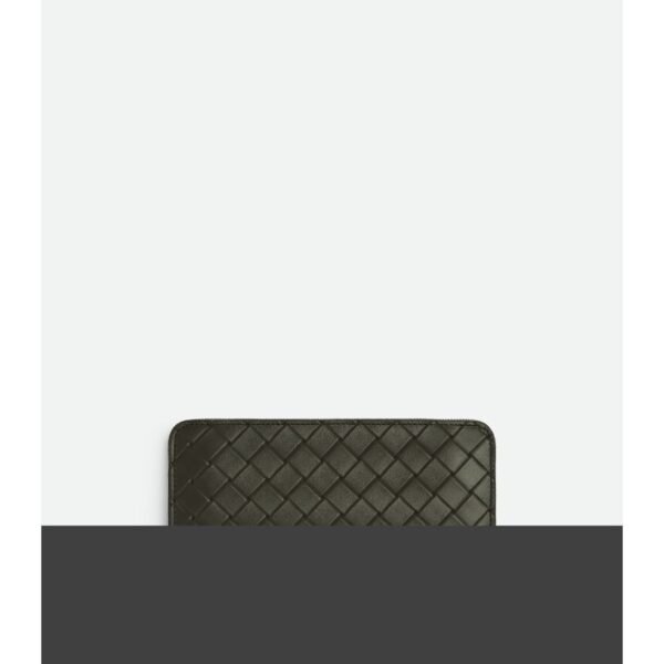 보테가 베네타 인트레치아토 스탬프 짚 어라운드 지갑 832904V0AQ13203