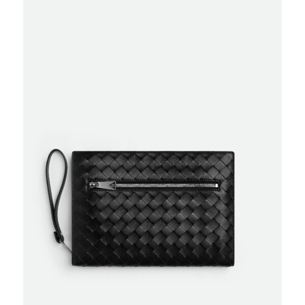 보테가 베네타 손목끈이 달린 소형 인트레치아토 문서 케이스 693675V2E418803