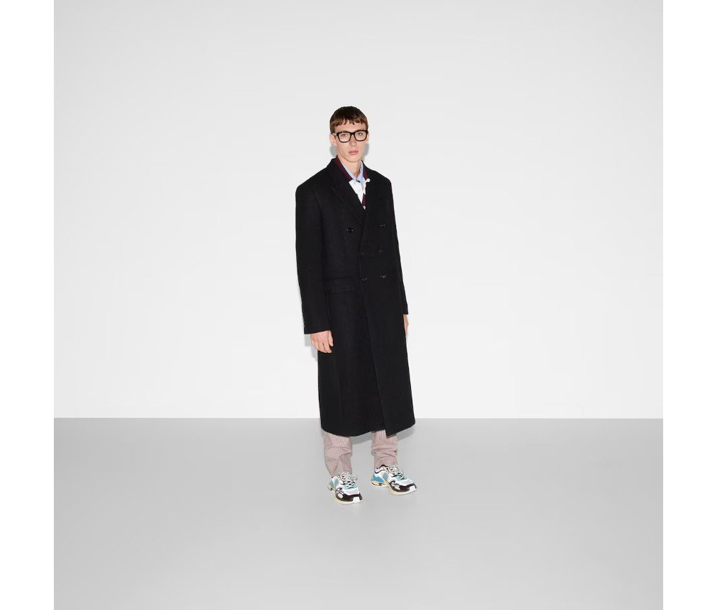 구찌 웹이 달린 바타비아 울 코트 810621Z7ATF1157 - 이미지 3