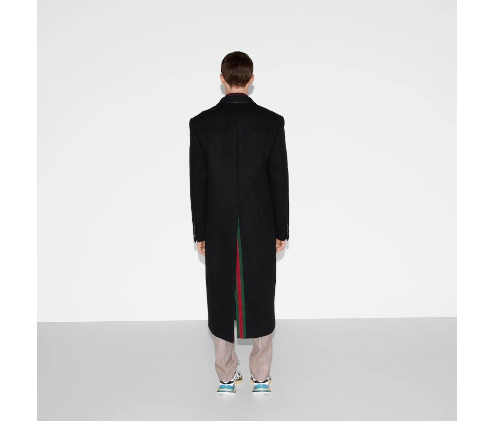 구찌 웹이 달린 바타비아 울 코트 810621Z7ATF1157 - 이미지 4