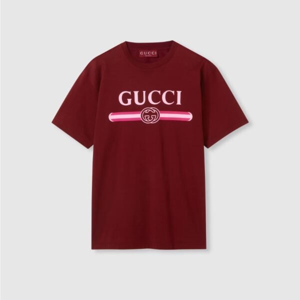 구찌 프린트가 있는 코튼 저지 티셔츠 796395XJHDH6317