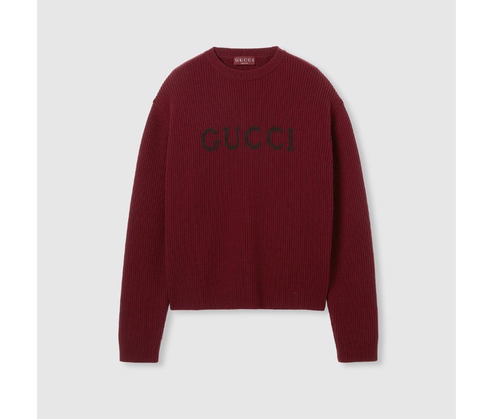 구찌 울 캐시미어 리브 니트 스웨터 833499XKEYJ6005