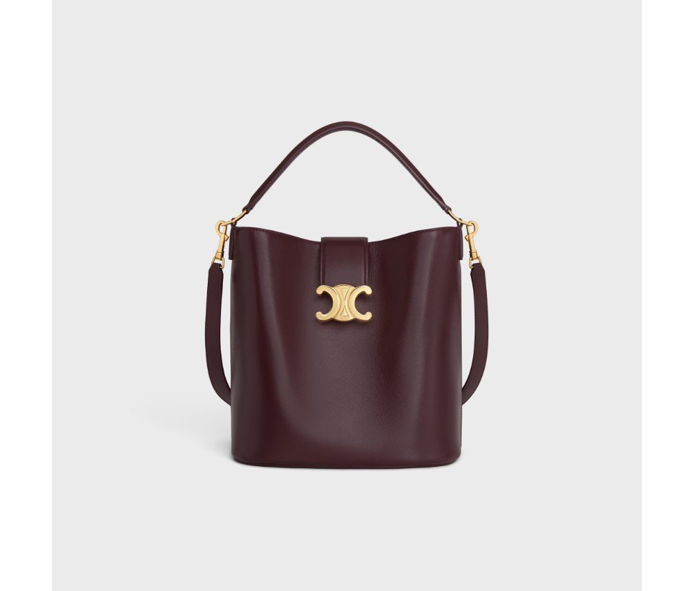 셀린느 부드러운 송아지 가죽 소재의 미디엄 버킷 루이스 116613FX9.28DG