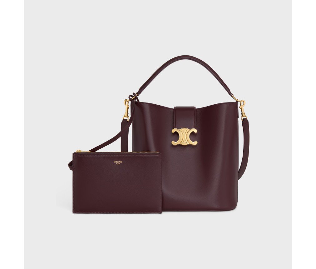 셀린느 부드러운 송아지 가죽 소재의 미디엄 버킷 루이스 116613FX9.28DG - 이미지 3