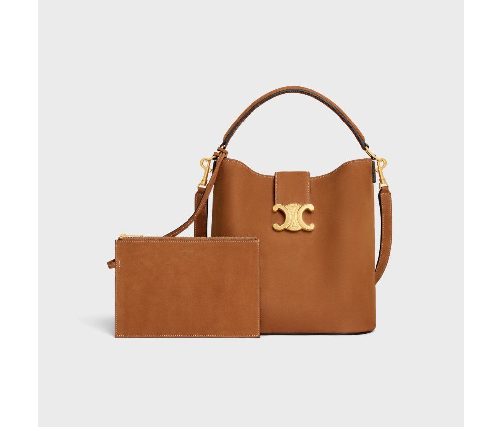 셀린느 누벅 송아지 가죽 미디엄 버킷 루이스 116613GR5.02CM - 이미지 5