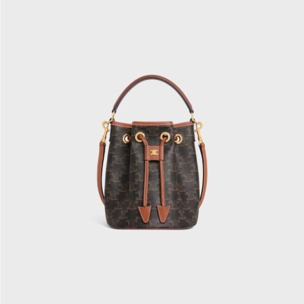 셀린느 트리옹프 캔버스와 송아지 가죽 소재의 틴 클라라 백 116882FQM.04LU