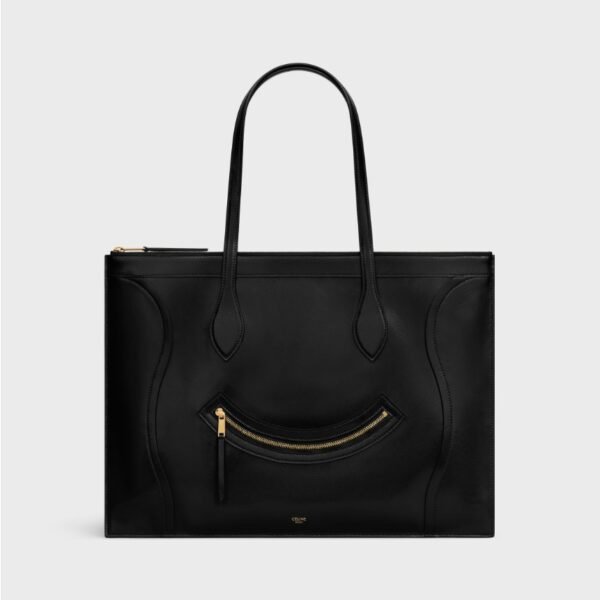 셀린느 광택 있는 송아지 가죽 플랫 카바스 새 러기지 123963GW4.38NO