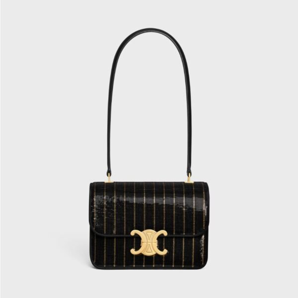 셀린느 스트라이프 스팽글 틴 가랑스 백 118053FYE.38NO