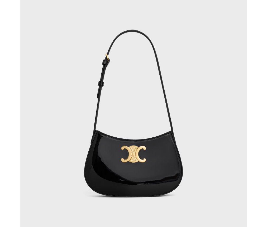 셀린느 에나멜 송아지 가죽 소재의 미디엄 틸리 백 115703FZO.38NO