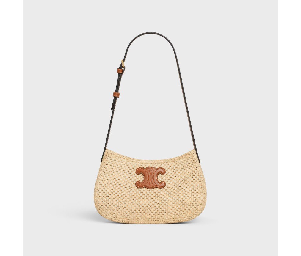 셀린느 라피아와 송아지 가죽 소재의 미디엄 틸리 백 115703BF4.01RC