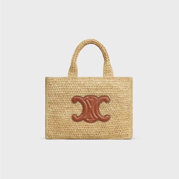 셀린느 라피아와 송아지 가죽 소재의 스몰 CABAS THAIS 121922GTI.02VG