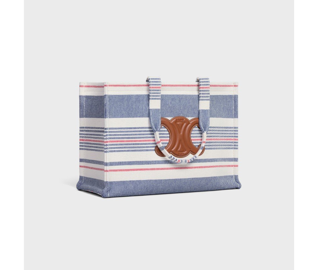 셀린느 라지 CABAS THAIS 스트라이프 텍스타일 및 송아지 가죽 196762GQD.07BA - 이미지 2