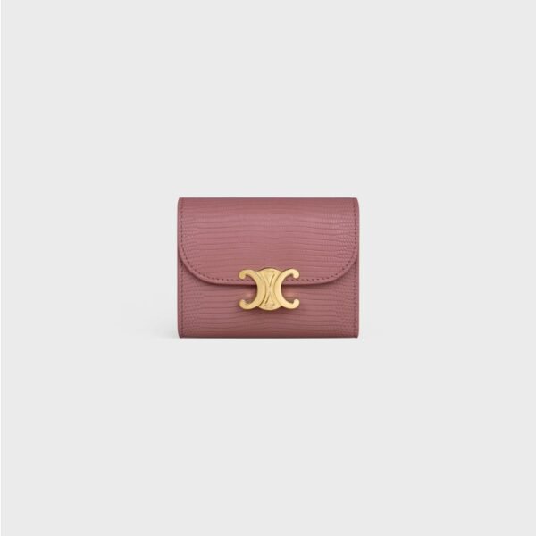 셀린느 스몰 FLAP WALLET TRIOMPHE IN LIZARD 10D784DUA.38NO