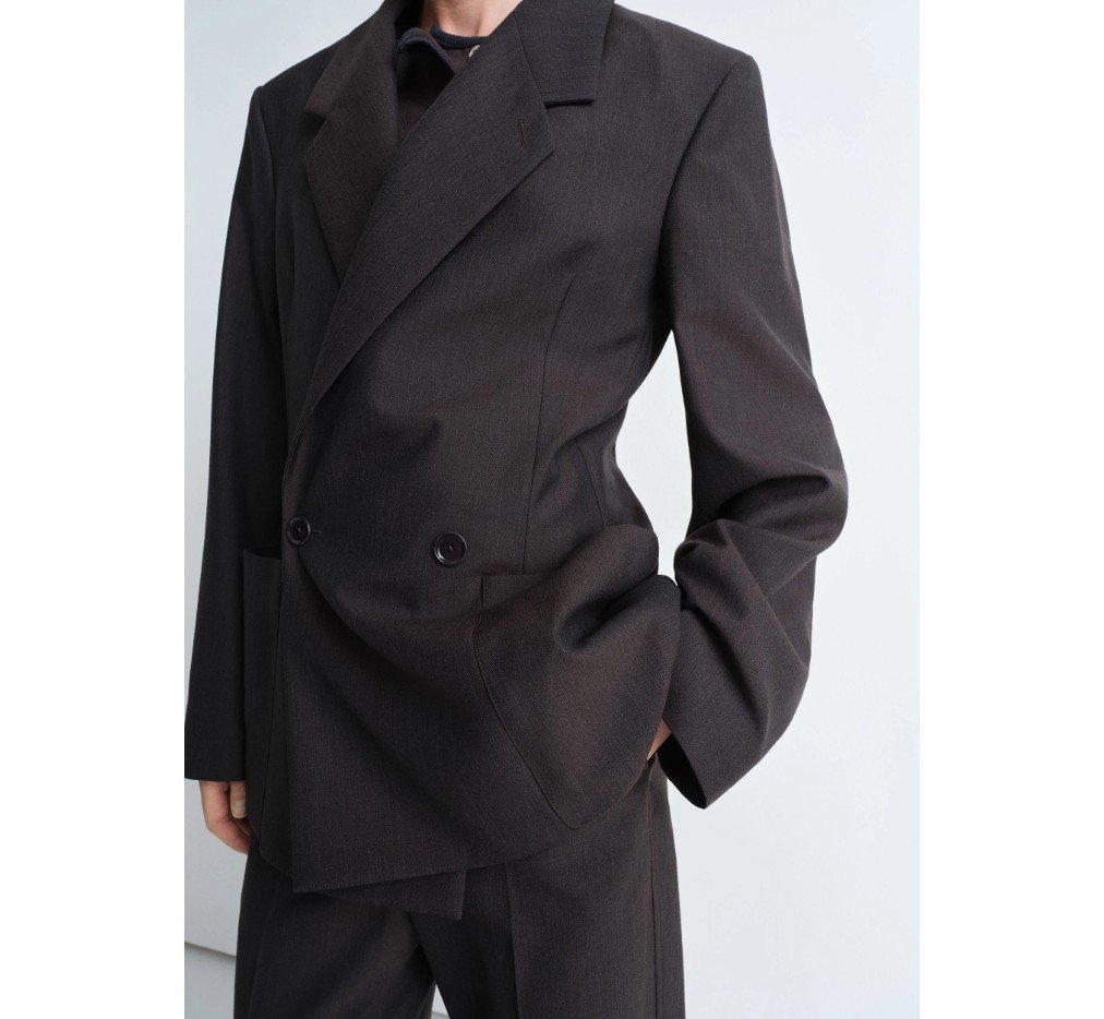 르메르 더블 브레스트 테일러드 재킷 OW1139_LD1031_BK999_1_d8333d8c-91b8-46fc-bf03 - 이미지 3