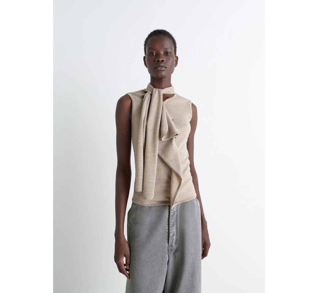 lemaire ASYMMETRICAL SLEEVELESS CARDIGAN TO1485_LK087_BR397_1_2960522d-6e86-4b52-988d-