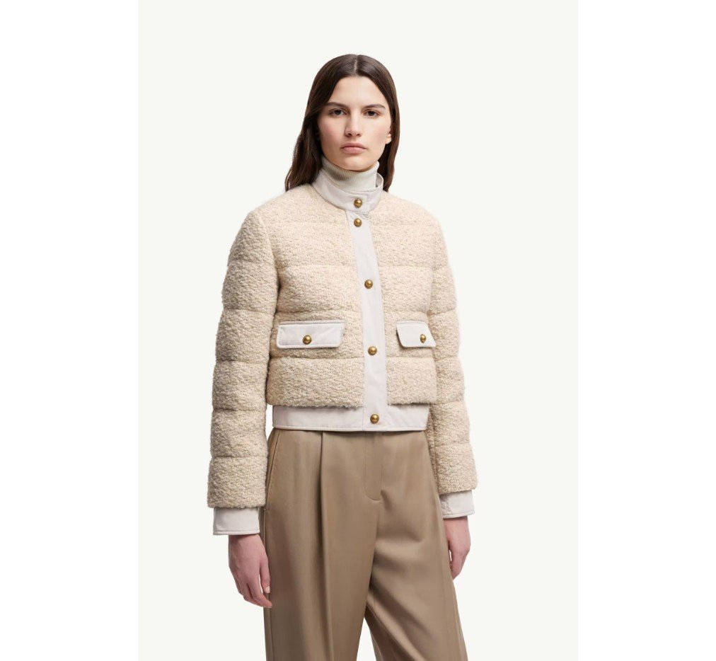 몽클레르 블랜디 울 블렌드 부클레 쇼트 다운 재킷 K20931A00193598XQ23S_G - 이미지 3