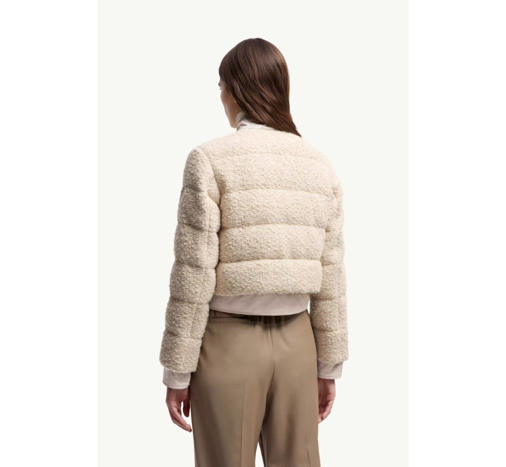 몽클레르 블랜디 울 블렌드 부클레 쇼트 다운 재킷 K20931A00193598XQ23S_G - 이미지 4