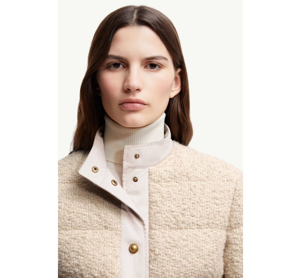 몽클레르 블랜디 울 블렌드 부클레 쇼트 다운 재킷 K20931A00193598XQ23S_G - 이미지 5