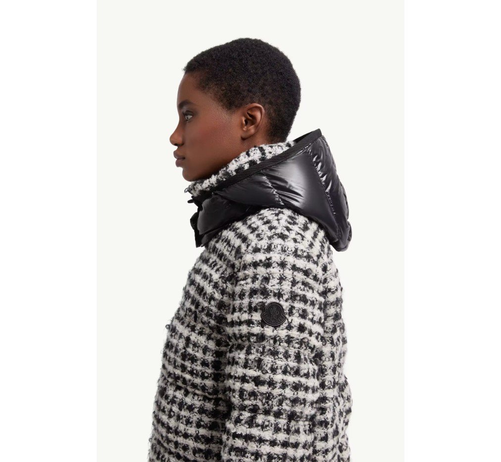 몽클레르 안드론 트위드 후드 숏 다운 재킷 K20931A00246598YNF90_G