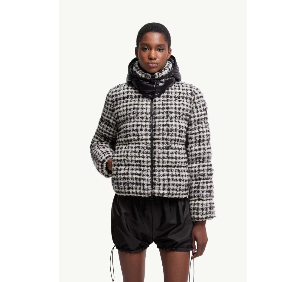 몽클레르 안드론 트위드 후드 숏 다운 재킷 K20931A00246598YNF90_G - 이미지 3