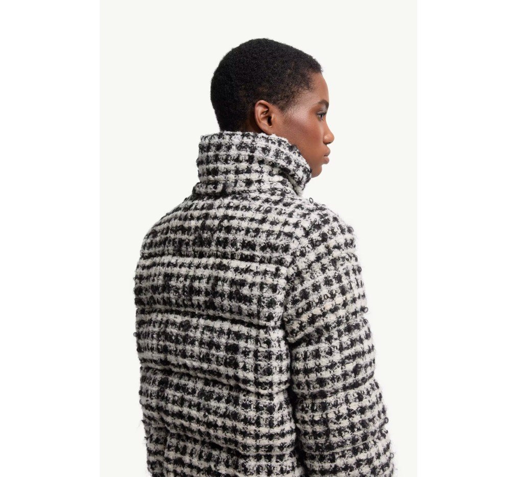 몽클레르 안드론 트위드 후드 숏 다운 재킷 K20931A00246598YNF90_G - 이미지 5