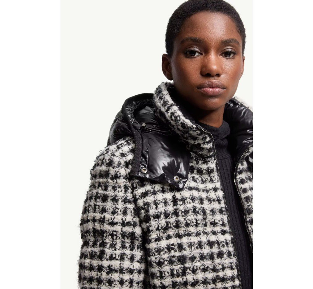 몽클레르 안드론 트위드 후드 숏 다운 재킷 K20931A00246598YNF90_G - 이미지 6