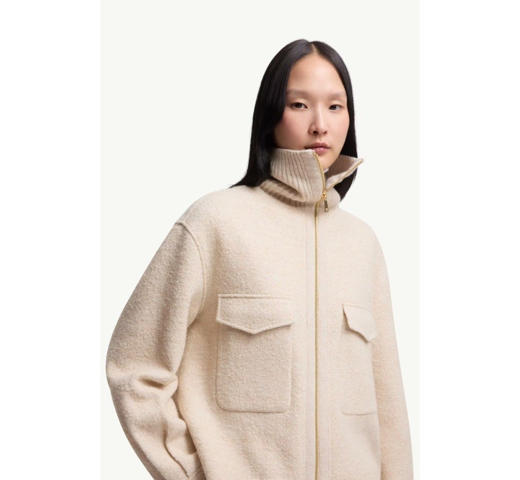 몽클레르 부클레 울 블렌드 집업 셔츠 K20932F00022597TE268_G - 이미지 5