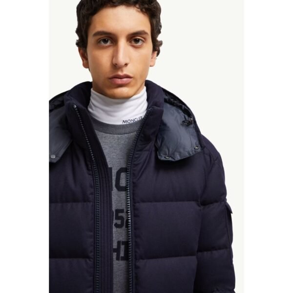 몽클레르 몽제네브르 후드 울 플란넬 숏 다운 재킷 K20911A5370054272742_G