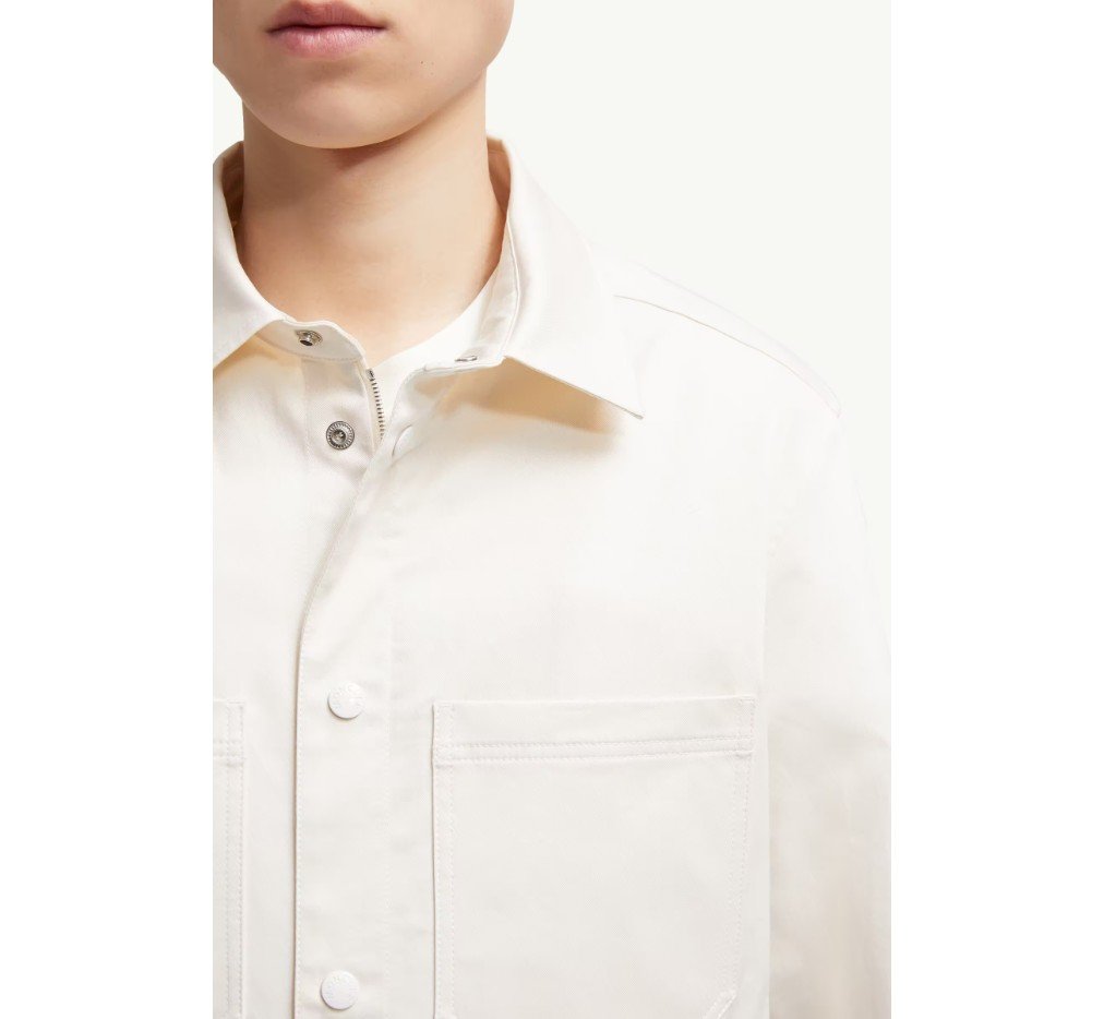 몽클레르 코튼 가바딘 셔츠 재킷 K10912F0002257448041_G - 이미지 5