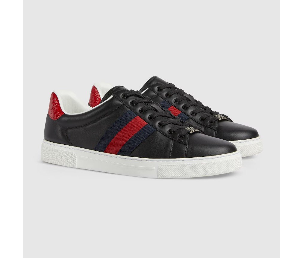 구찌 웹이 있는 남성용 에이스 트레이너 757892AACAG1096 - 이미지 2