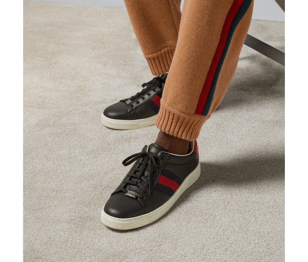 구찌 웹이 있는 남성용 에이스 트레이너 757892AACAG1096 - 이미지 3