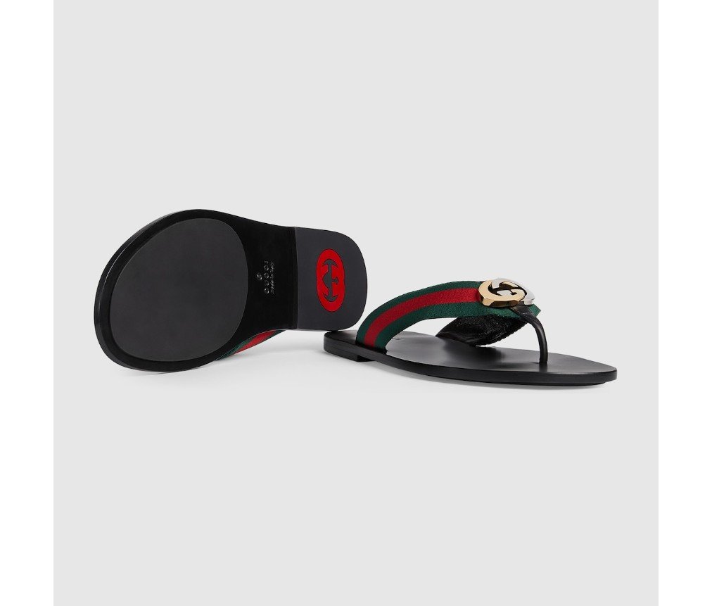 구찌 웹이 달린 남성용 끈 샌들 630307H90208476 - 이미지 6
