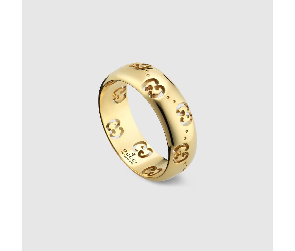 구찌 아이콘 18k GG 씬 링 804335J85008000 - 이미지 2