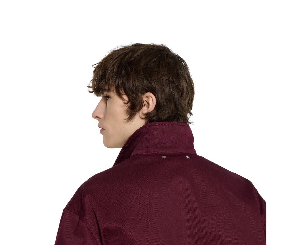 구찌 로고가 있는 코튼 가바딘 재킷 823538ZAST36293 - 이미지 5