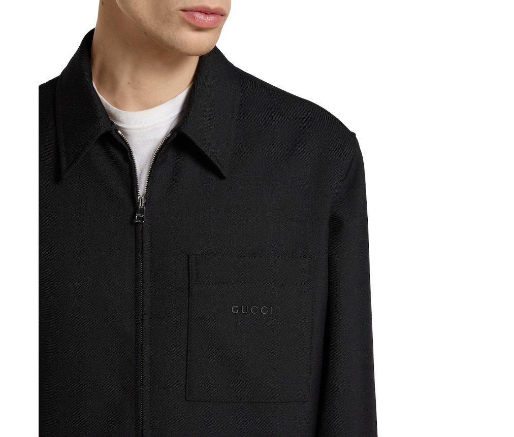 구찌 울 트윌 지퍼 오버셔츠 827667ZAMII1000 - 이미지 5