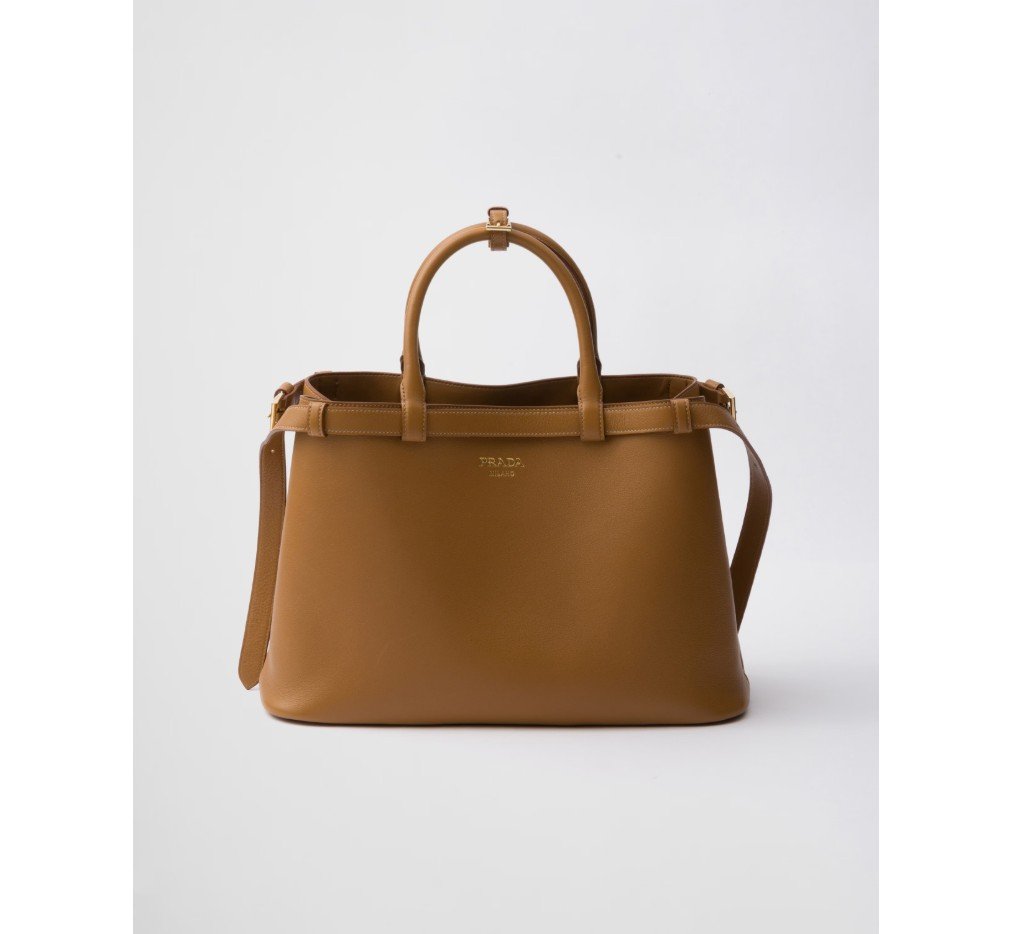 프라다 버클 미디엄 가죽 핸드백 (더블 벨트 포함) 1BA417_2CYS_F03BH_V_OOO