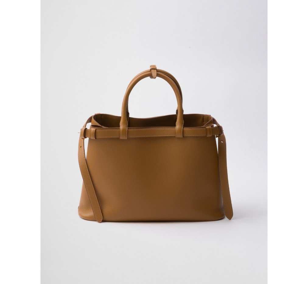 프라다 버클 미디엄 가죽 핸드백 (더블 벨트 포함) 1BA417_2CYS_F03BH_V_OOO - 이미지 4