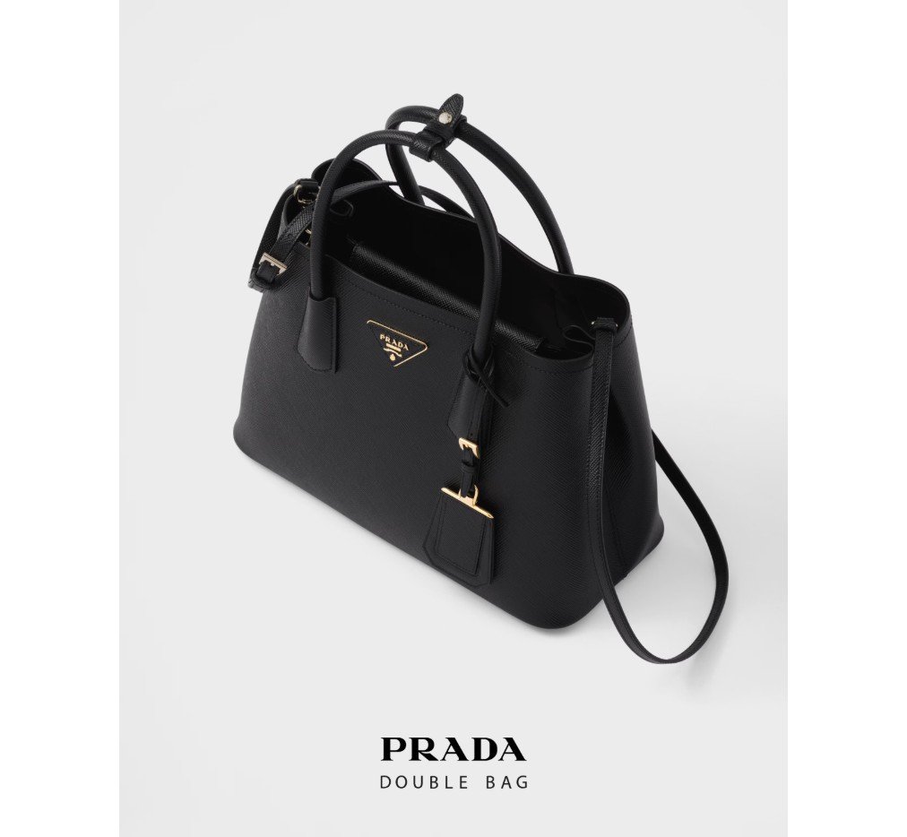 프라다 더블 미디엄 사피아노 가죽 백 1BG887_2A4A_F0002_V_OOO - 이미지 3