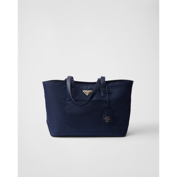 프라다 리에디션 1978 미디엄 나일론 및 사피아노 가죽 토트백 1BG555_R064_F0216_V_OOO