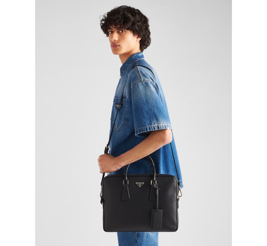 프라다 사피아노 가죽 작업 가방 2VE368_9Z2_F0002_V_OOX - 이미지 2
