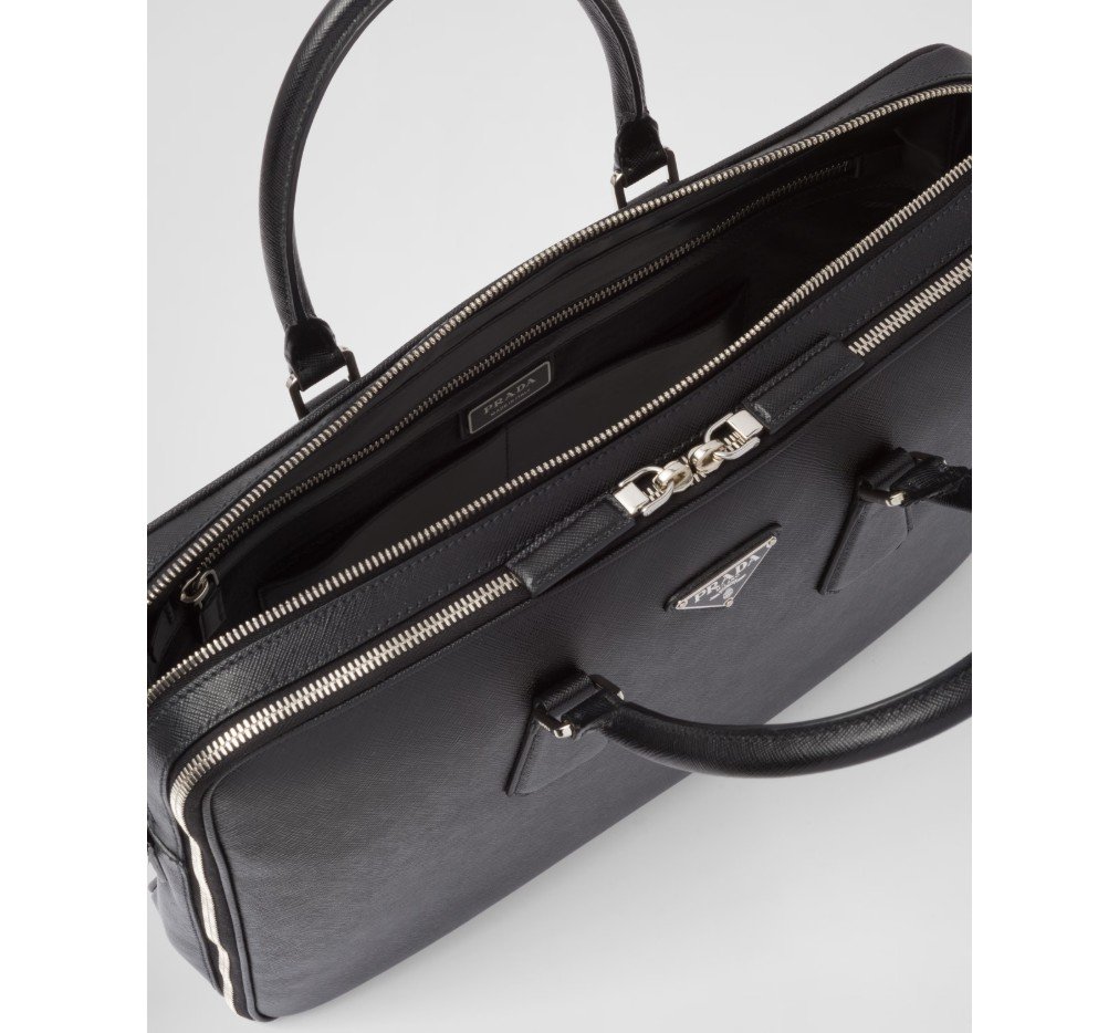 프라다 사피아노 가죽 서류 가방 2VE022_9Z2_F0002_V_OOO - 이미지 5