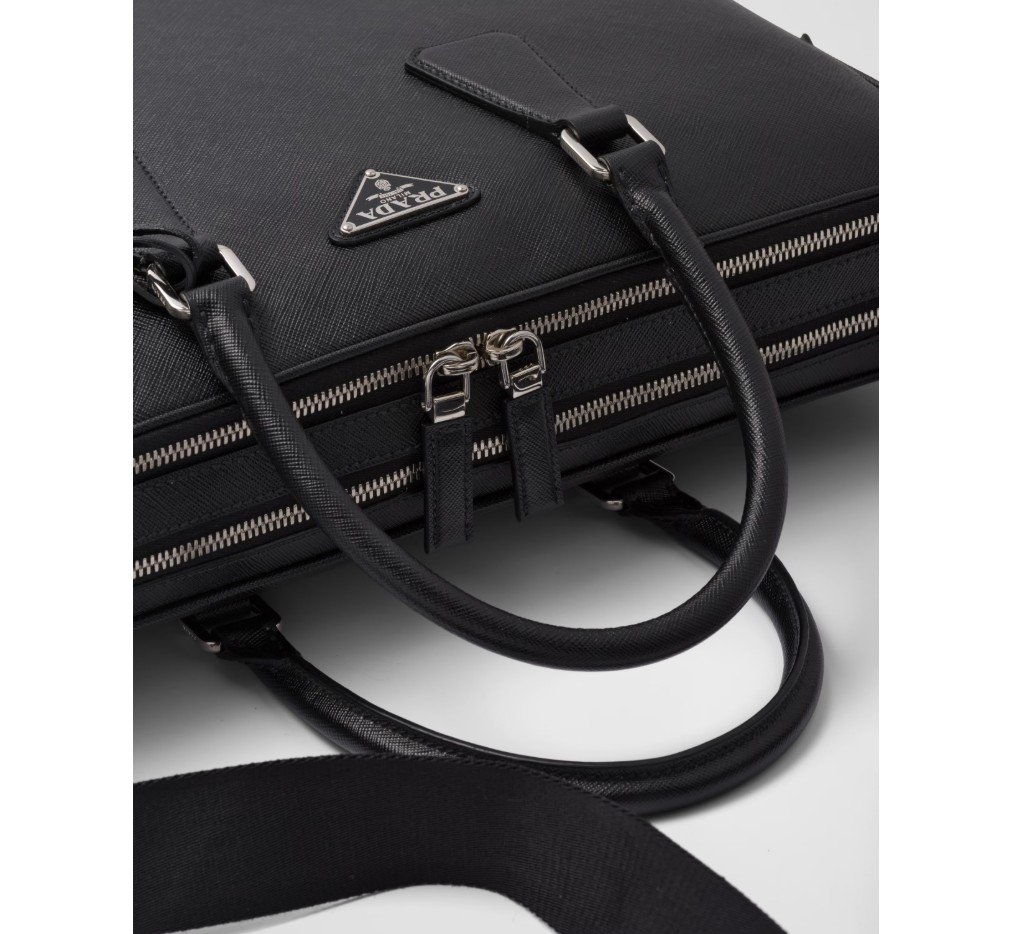 프라다 사피아노 가죽 서류 가방 2VE022_9Z2_F0002_V_OOO - 이미지 6